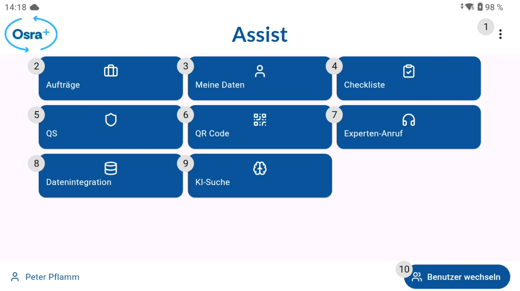 Osra+ Assist Dashboard