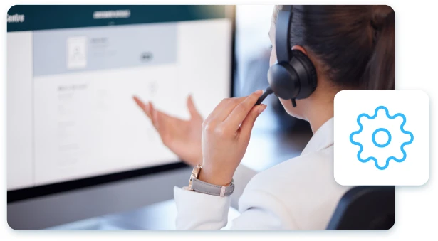 Ein Support-Mitarbeiter prüft ein technisches Problem im TSentra-Dashboard