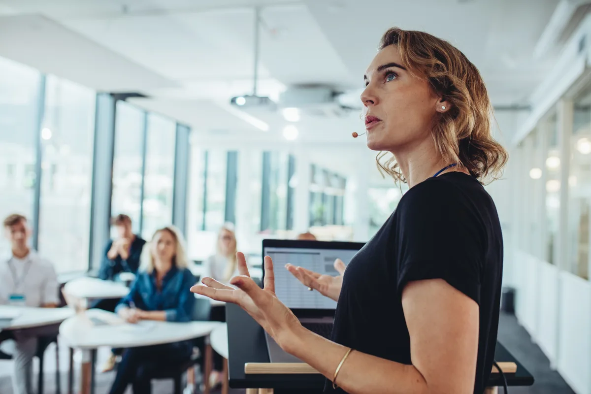 An in-person train-the-trainer course at a customer's place of business