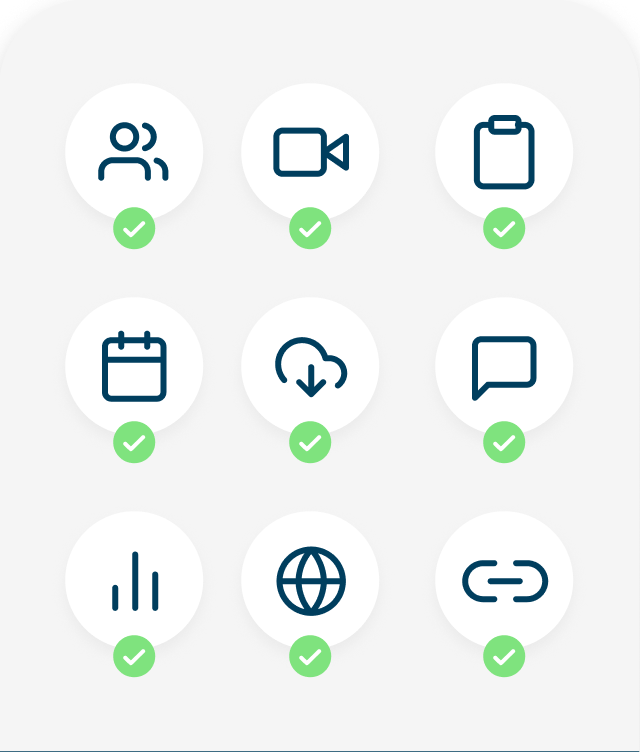 Icons representing TillerStack's precision field service features