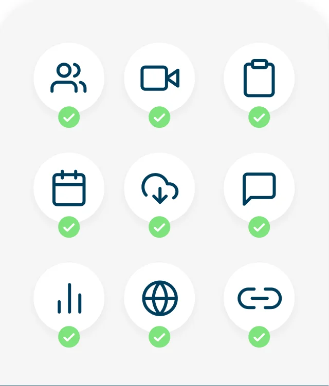 Icons representing TillerStack's precision field service features