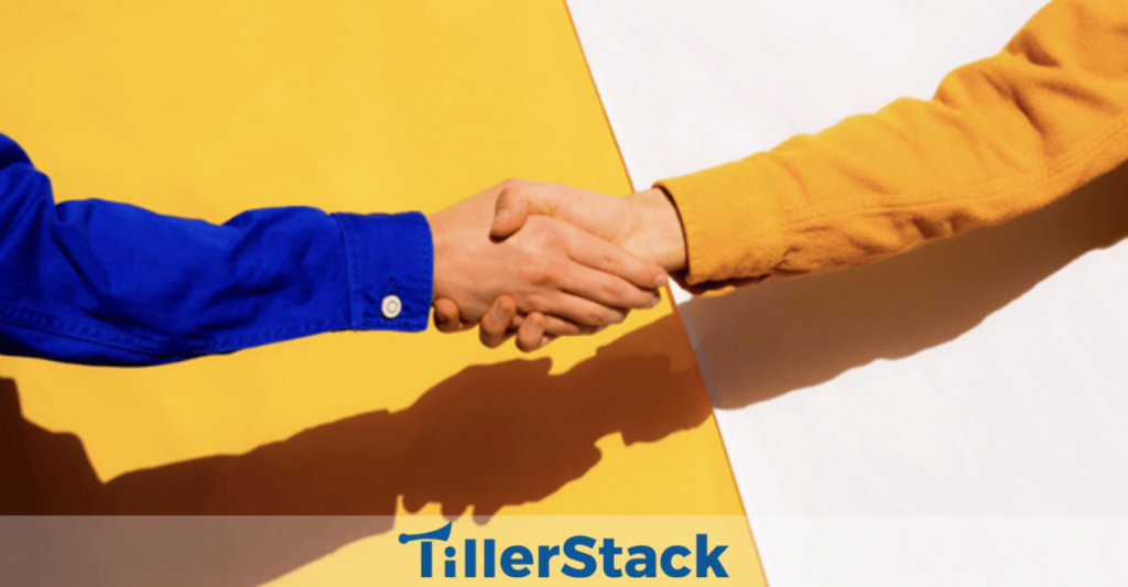 Customer and technician shaking hands to confirm hvac maintenance agreements